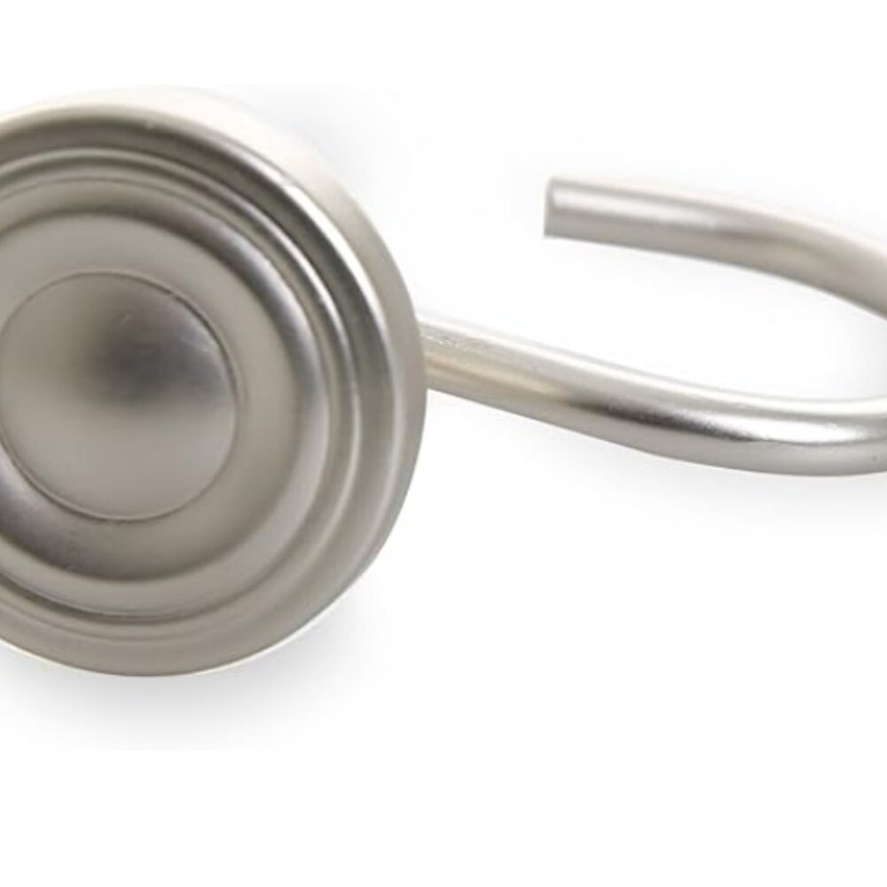 🛍🛍 BOGO!!! 🛍🛍 NIB Shower Curtain Hooks: Set of 12 New Brushed Nickel Hangers